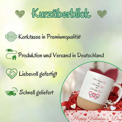 Paar Tasse personalisiert | Geschenk für Partner & Freundin | Korktasse Paare