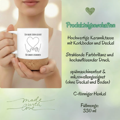Paar Tasse Valentinstag & Jahrestag – Korktasse für Paare