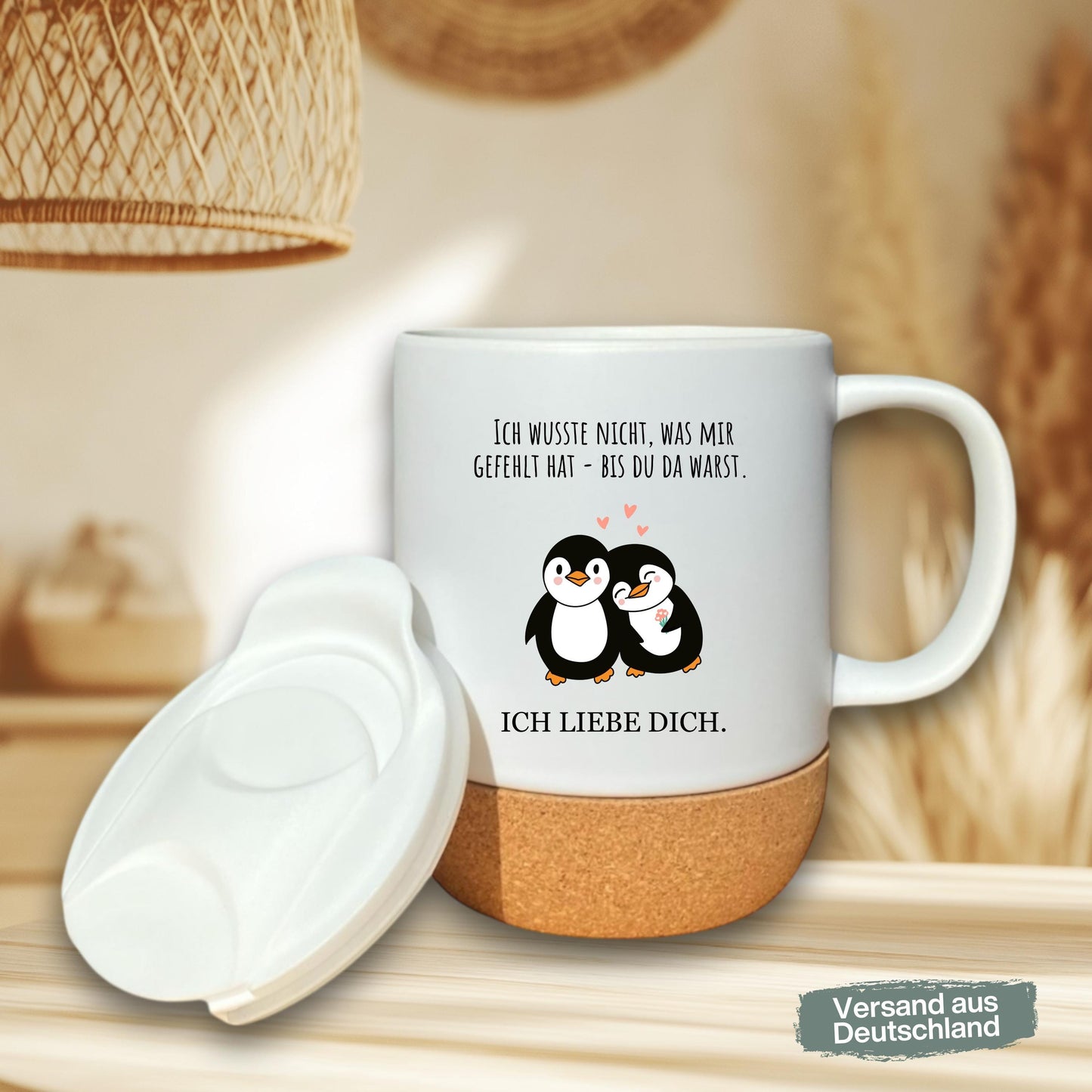 Paar Tasse Valentinstag & Jahrestag – Korktasse für Paare