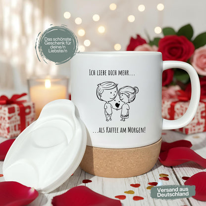 Paar Tasse Valentinstag & Jahrestag – Korktasse für Paare