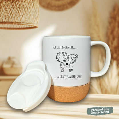 Paar Tasse Valentinstag & Jahrestag – Korktasse für Paare