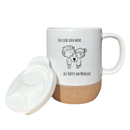 Paar Tasse Valentinstag & Jahrestag – Korktasse für Paare