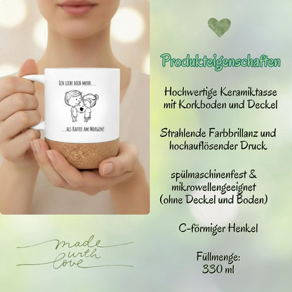Paar Tasse Valentinstag & Jahrestag – Korktasse für Paare