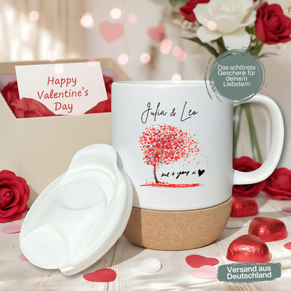 Paar Tasse personalisiert – Korktasse für Paare als Geschenk