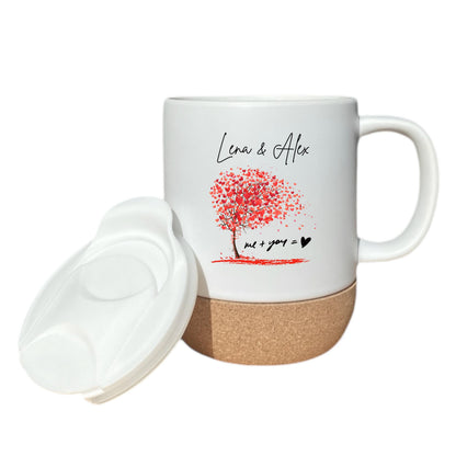 Paar Tasse personalisiert – Korktasse für Paare als Geschenk
