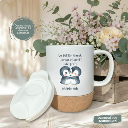 Tasse für Paare mit Pinguinen | Paar Tasse Liebe Valentinstag Geschenk