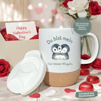 Tasse für Paare Pinguine | Paar Tasse Liebe Valentinstag Geschenk | Geschenk für Partner & Freundin
