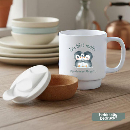 Tasse für Paare Pinguine | Paar Tasse Liebe Valentinstag Geschenk | Geschenk für Partner & Freundin