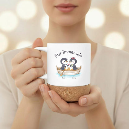 Tasse für Paare Pinguine | personalisierte Paar Tasse Valentinstag Geschenk | Geschenk für Partner