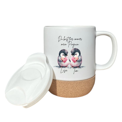 Tasse für Paare Pinguine | personalisierte Paar Tasse Valentinstag Geschenk | Geschenk für Partner