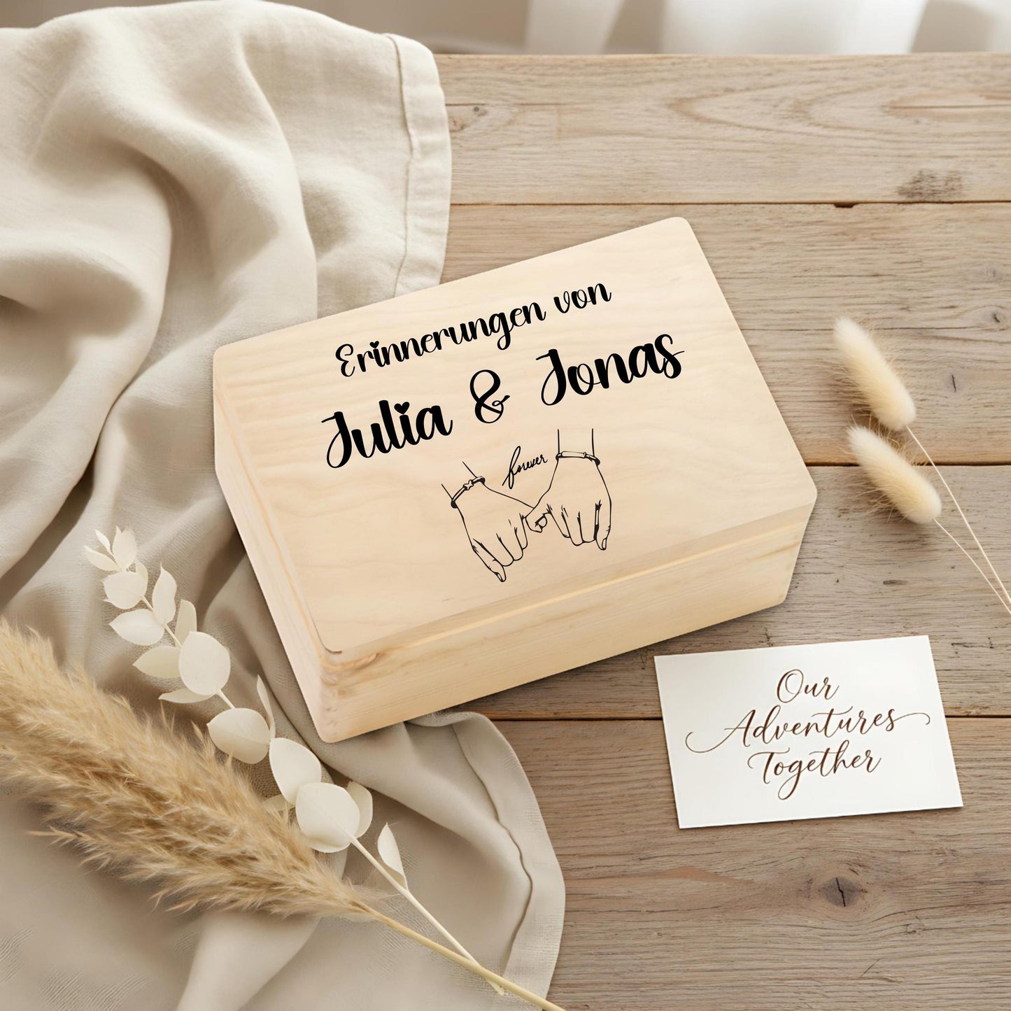 Erinnerungskiste Paare - personalisiertes Geschenk zum Jahrestag oder Hochzeitstag