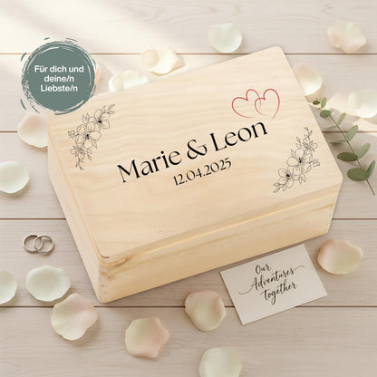 Erinnerungskiste für Paare personalisiert | Geschenk für Freundin & Partner