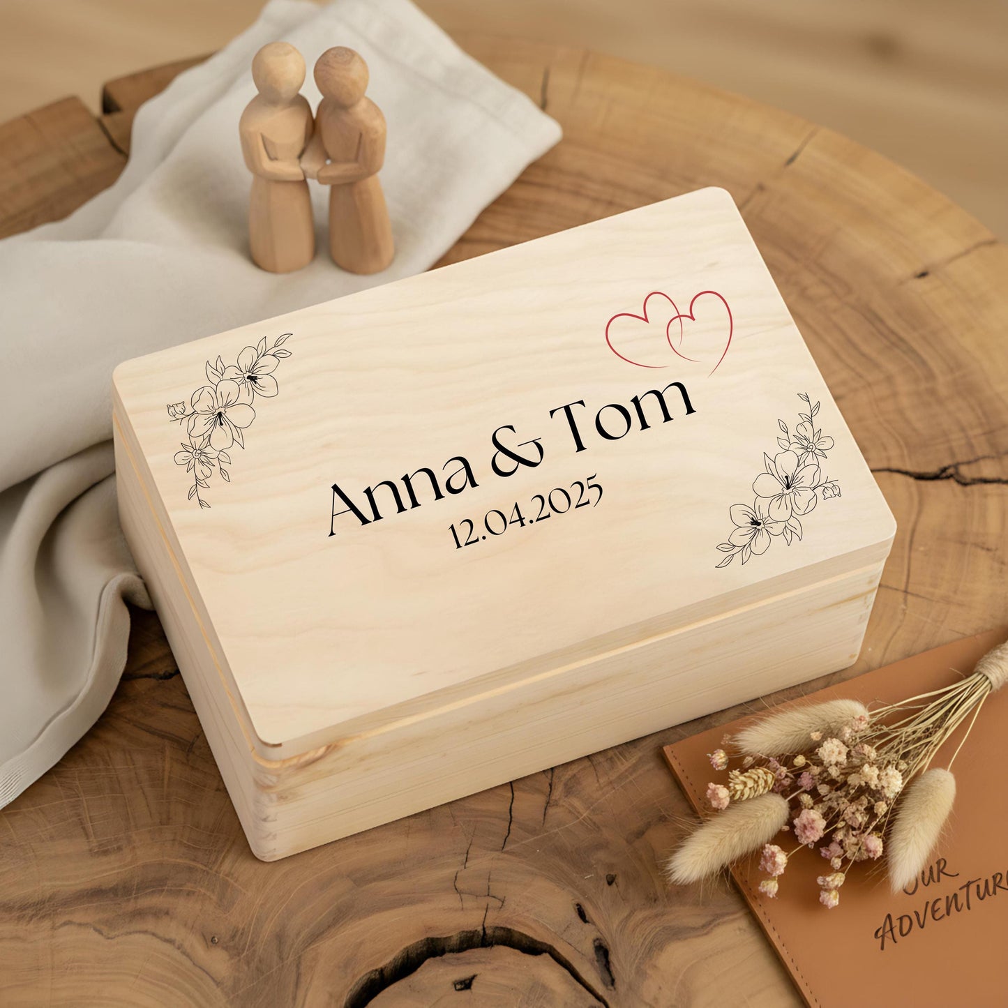 Erinnerungskiste für Paare personalisiert | Geschenk für Freundin & Partner