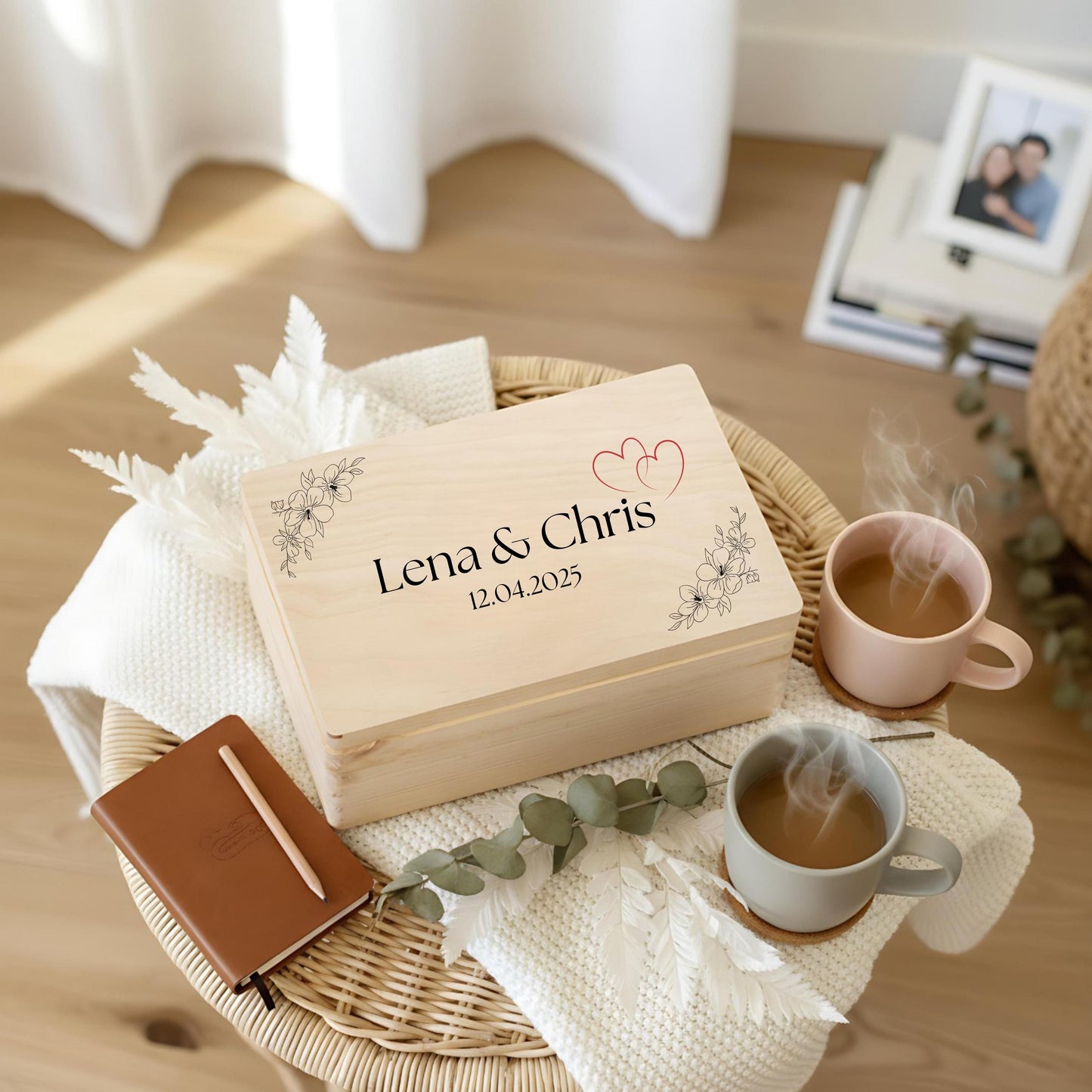 Erinnerungskiste für Paare personalisiert | Geschenk für Freundin & Partner