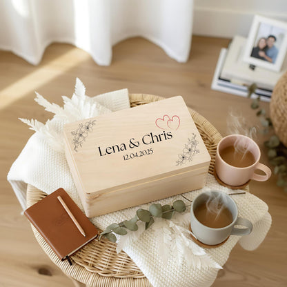 Erinnerungskiste für Paare personalisiert | Geschenk für Freundin & Partner