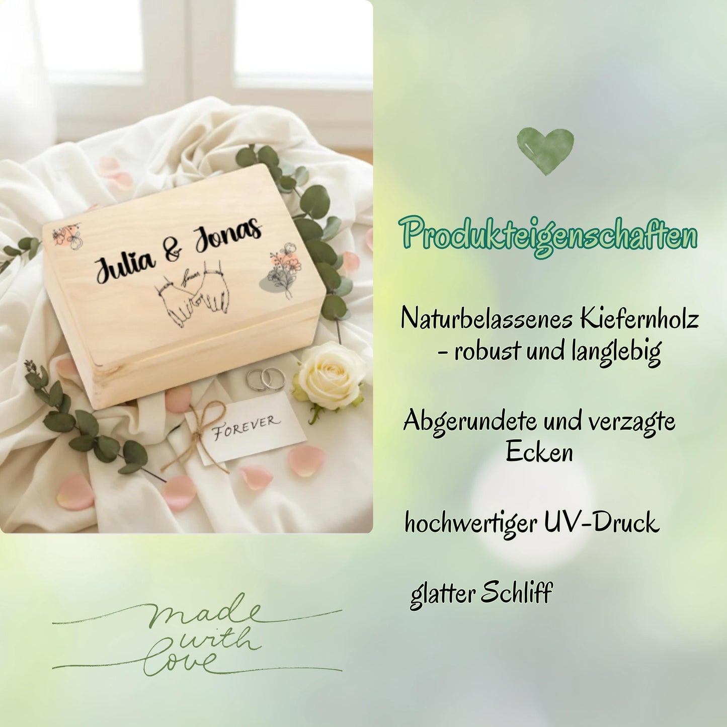 Erinnerungskiste für Paare personalisiert | Geschenk für Freundin & Partner