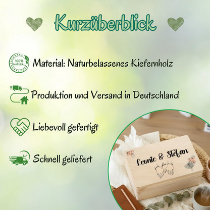 Erinnerungskiste für Paare personalisiert | Geschenk für Freundin & Partner