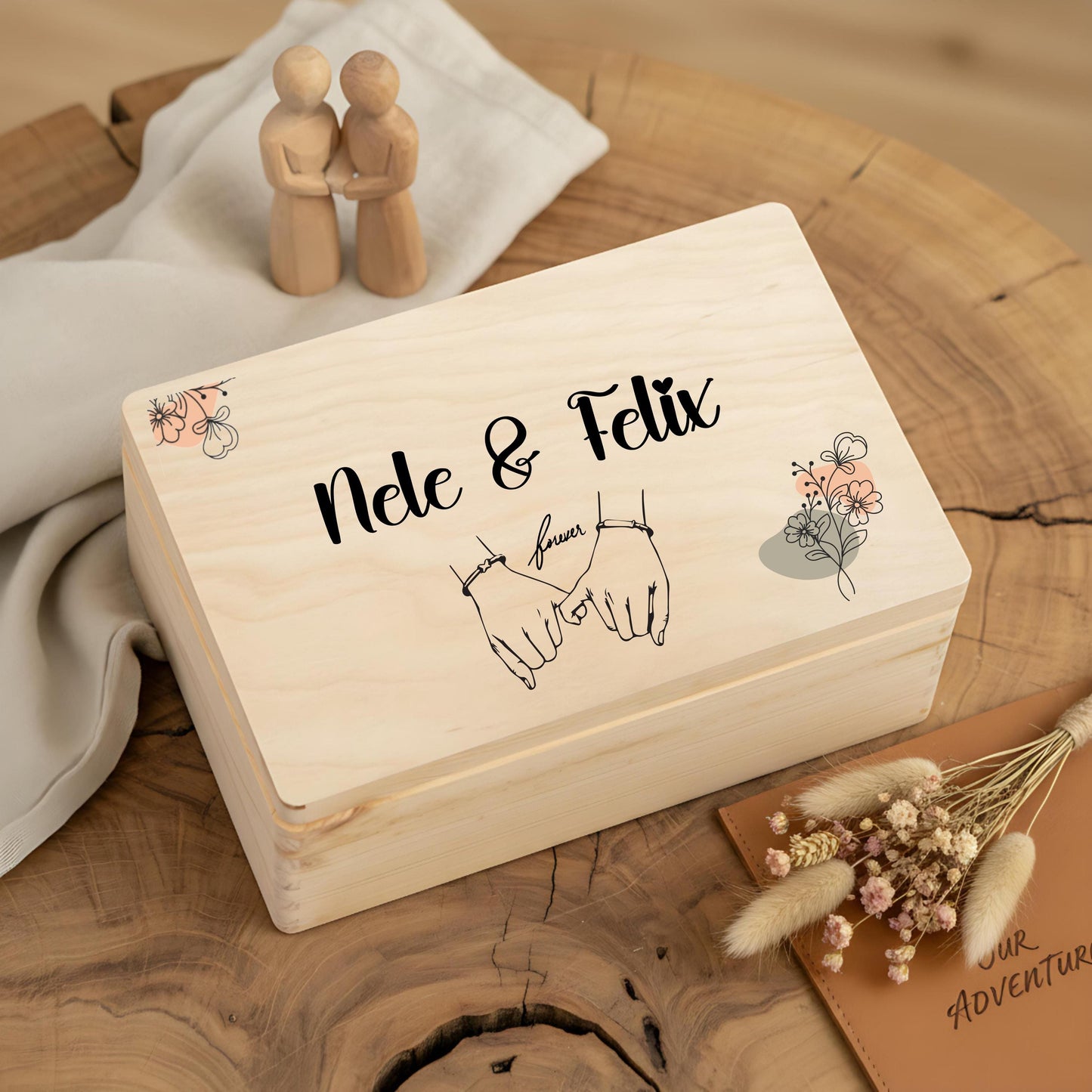Erinnerungskiste für Paare personalisiert | Geschenk für Freundin & Partner