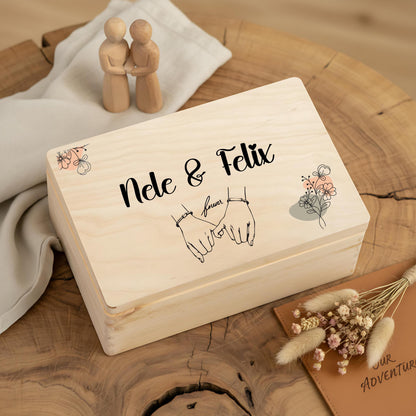 Erinnerungskiste für Paare personalisiert | Geschenk für Freundin & Partner