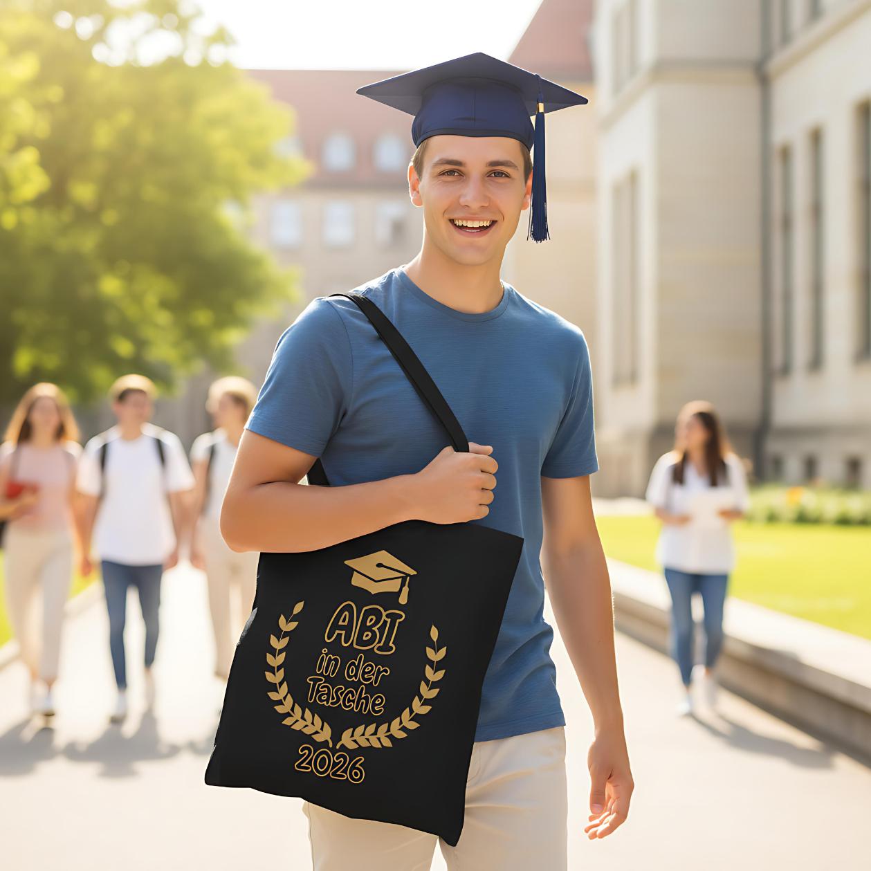 Abi in der Tasche Stoffbeutel | Einkaufstasche Abitur 2026 | Abi Geschenkidee