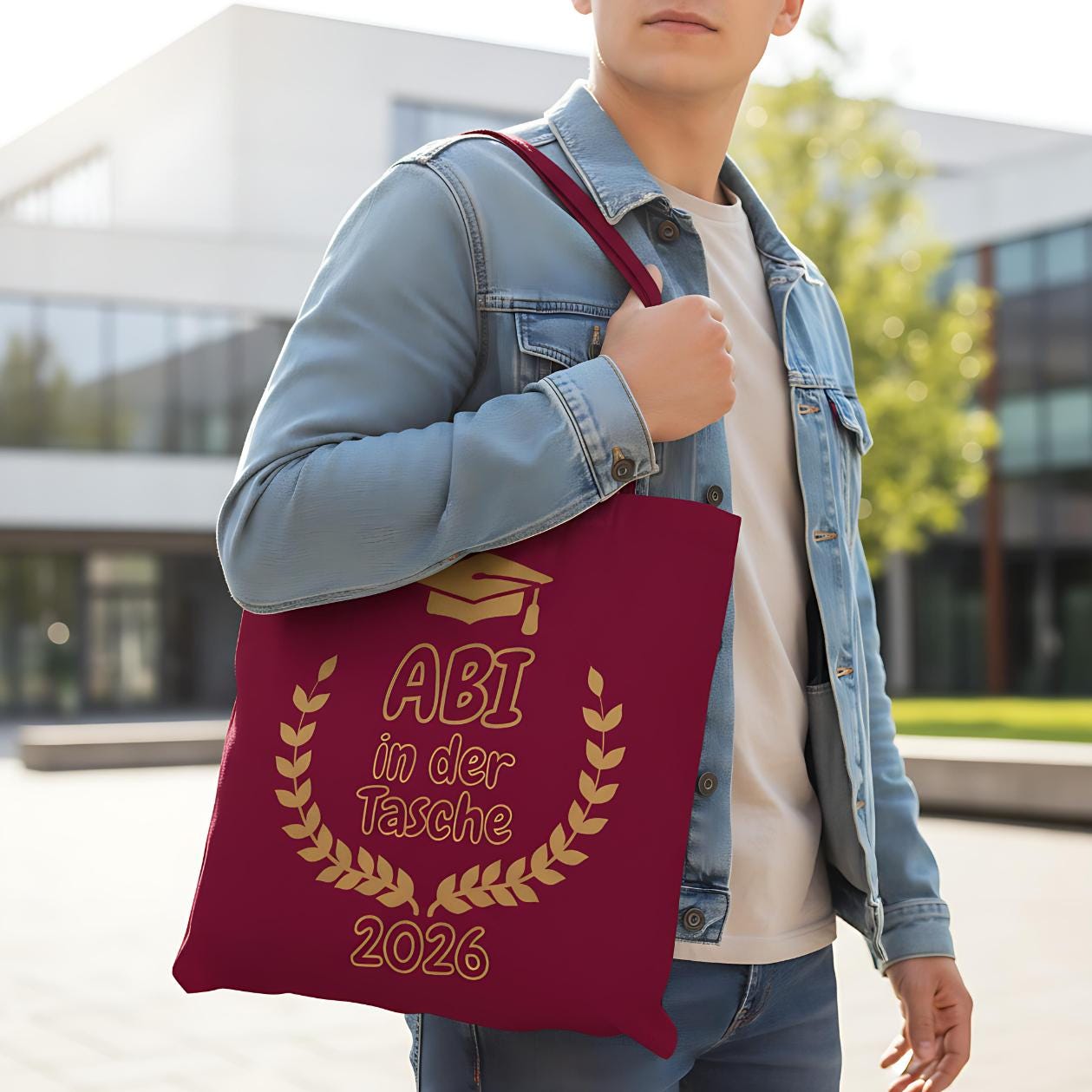 Abi in der Tasche Stoffbeutel | Einkaufstasche Abitur 2026 | Abi Geschenkidee