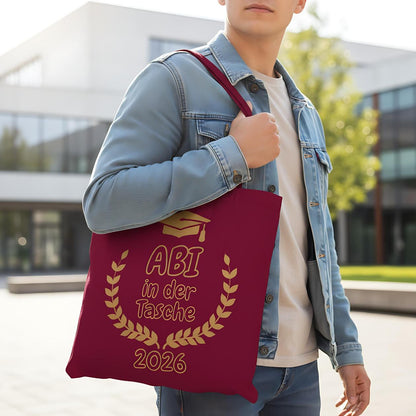 Abi in der Tasche Stoffbeutel | Einkaufstasche Abitur 2026 | Abi Geschenkidee