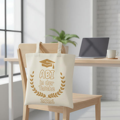 Abi in der Tasche Stoffbeutel | Einkaufstasche Abitur 2026 | Abi Geschenkidee