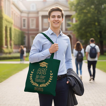 Abi in der Tasche Stoffbeutel | Einkaufstasche Abitur 2026 | Abi Geschenkidee
