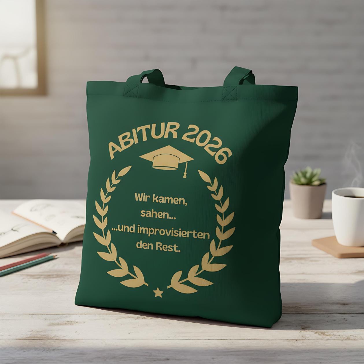 Abitur 2026 Stoffbeutel | Geschenkidee Abi | Einkaufstasche Abitur 2026