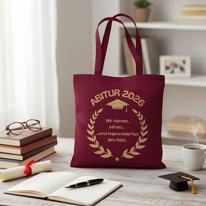 Abitur 2026 Stoffbeutel | Geschenkidee Abi | Einkaufstasche Abitur 2026