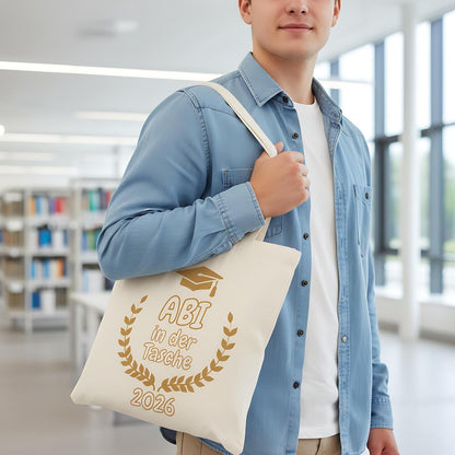 Abi in der Tasche Stoffbeutel | Einkaufstasche Abitur 2026 | Abi Geschenkidee