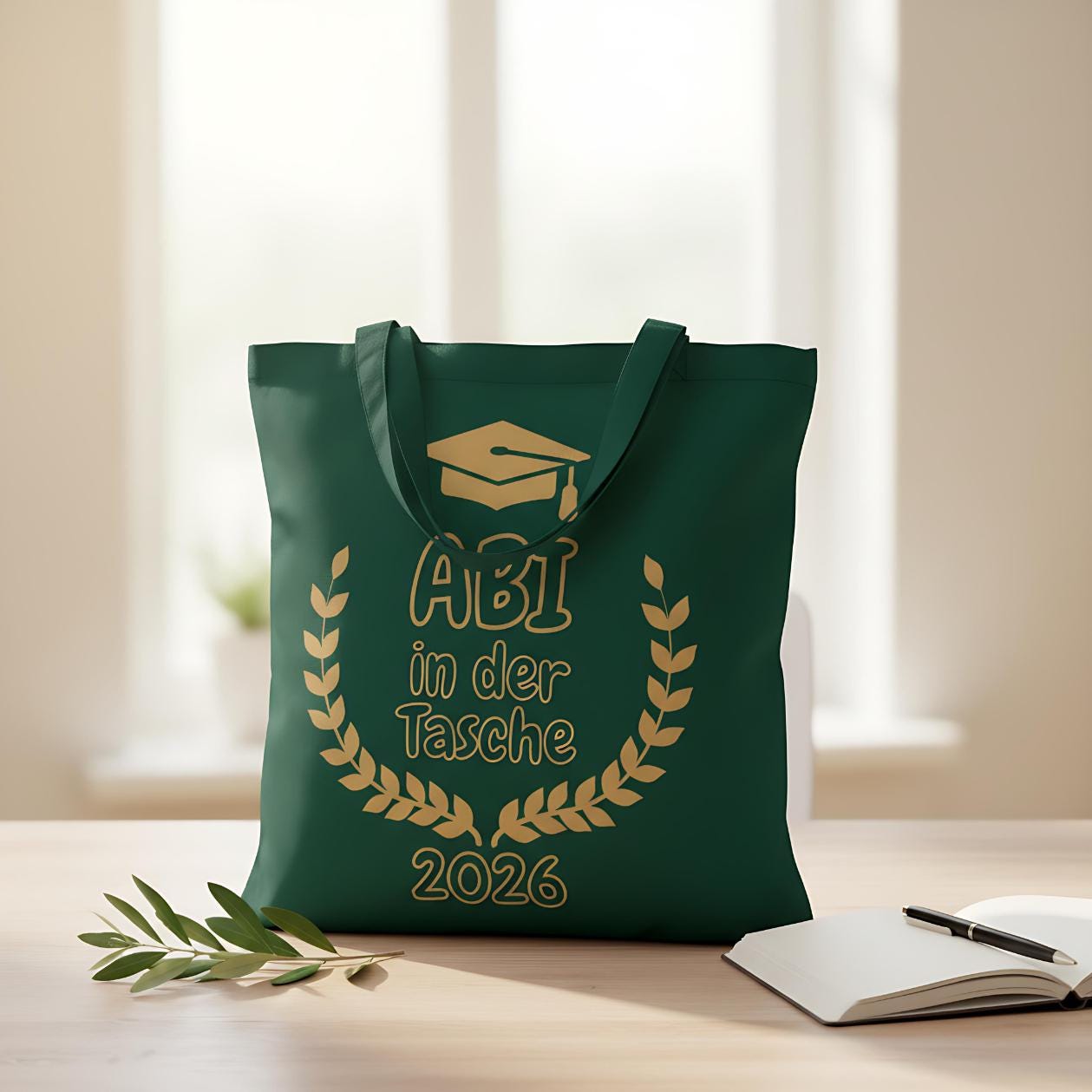 Abi in der Tasche Stoffbeutel | Einkaufstasche Abitur 2026 | Abi Geschenkidee