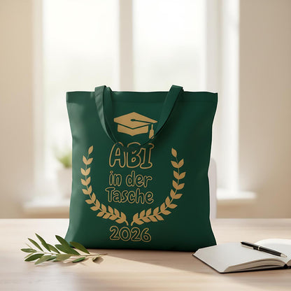 Abi in der Tasche Stoffbeutel | Einkaufstasche Abitur 2026 | Abi Geschenkidee