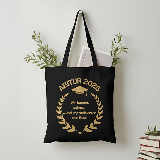 Abitur 2026 Stoffbeutel | Geschenkidee Abi | Einkaufstasche Abitur 2026