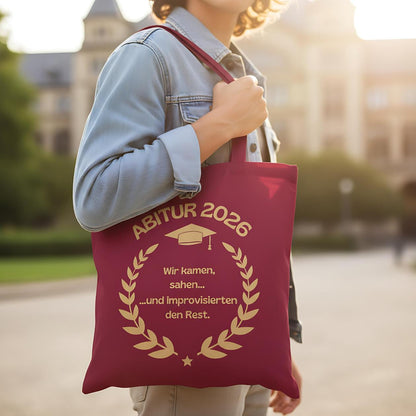 Abitur 2026 Stoffbeutel | Geschenkidee Abi | Einkaufstasche Abitur 2026
