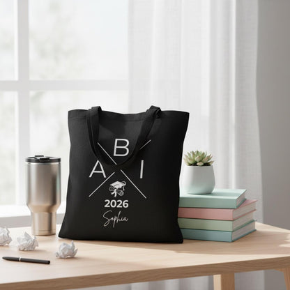 Abitur 2026 Stoffbeutel personalisiert – Geschenke zum Abitur mit Name