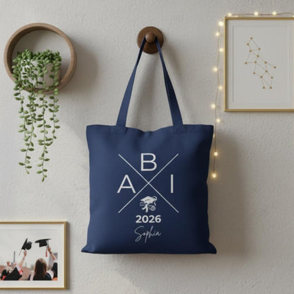 Abitur 2026 Stoffbeutel personalisiert – Geschenke zum Abitur mit Name
