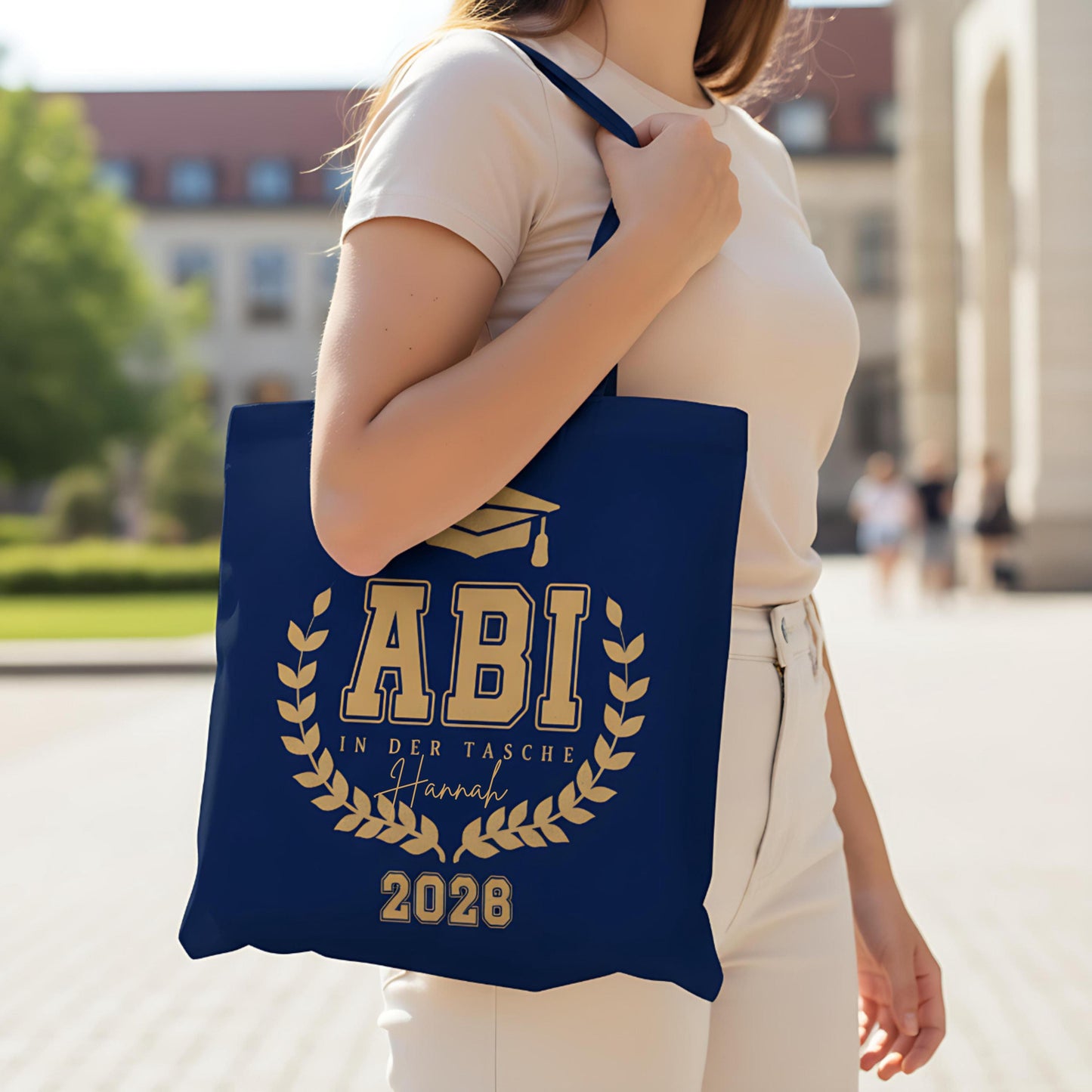 Abi in der Tasche Stoffbeutel | personalisierte Einkaufstasche Abitur 2026 | Abi Geschenkidee