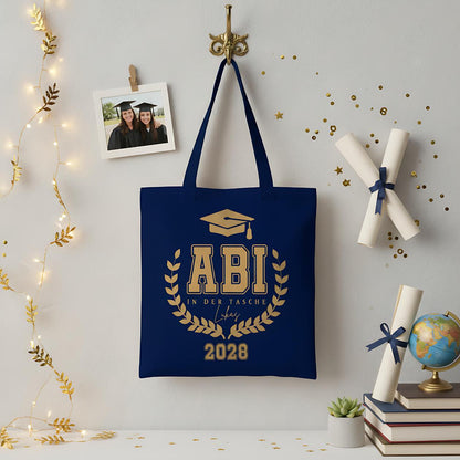 Abi in der Tasche Stoffbeutel | personalisierte Einkaufstasche Abitur 2026 | Abi Geschenkidee