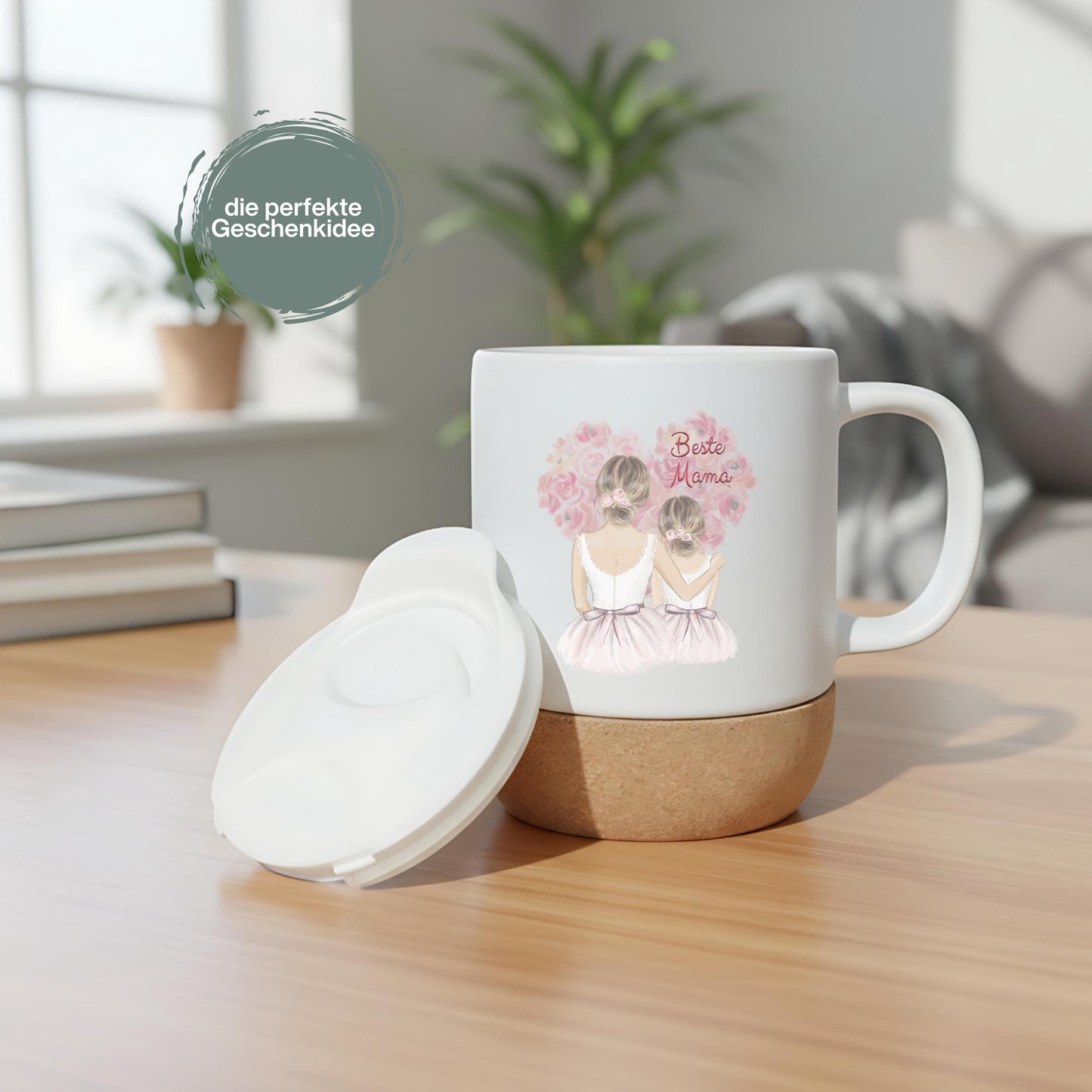 Beste Mama Tasse mit Mama Tochter Motiv | Muttertagsgeschenk Mama Geschenkidee