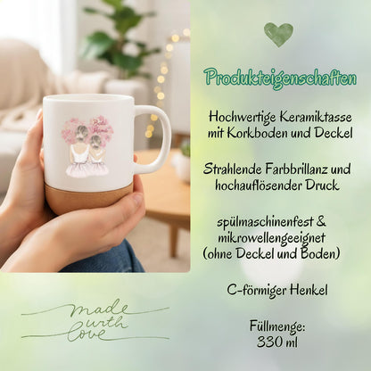 Beste Mama Tasse mit Mama Tochter Motiv | Muttertagsgeschenk Mama Geschenkidee