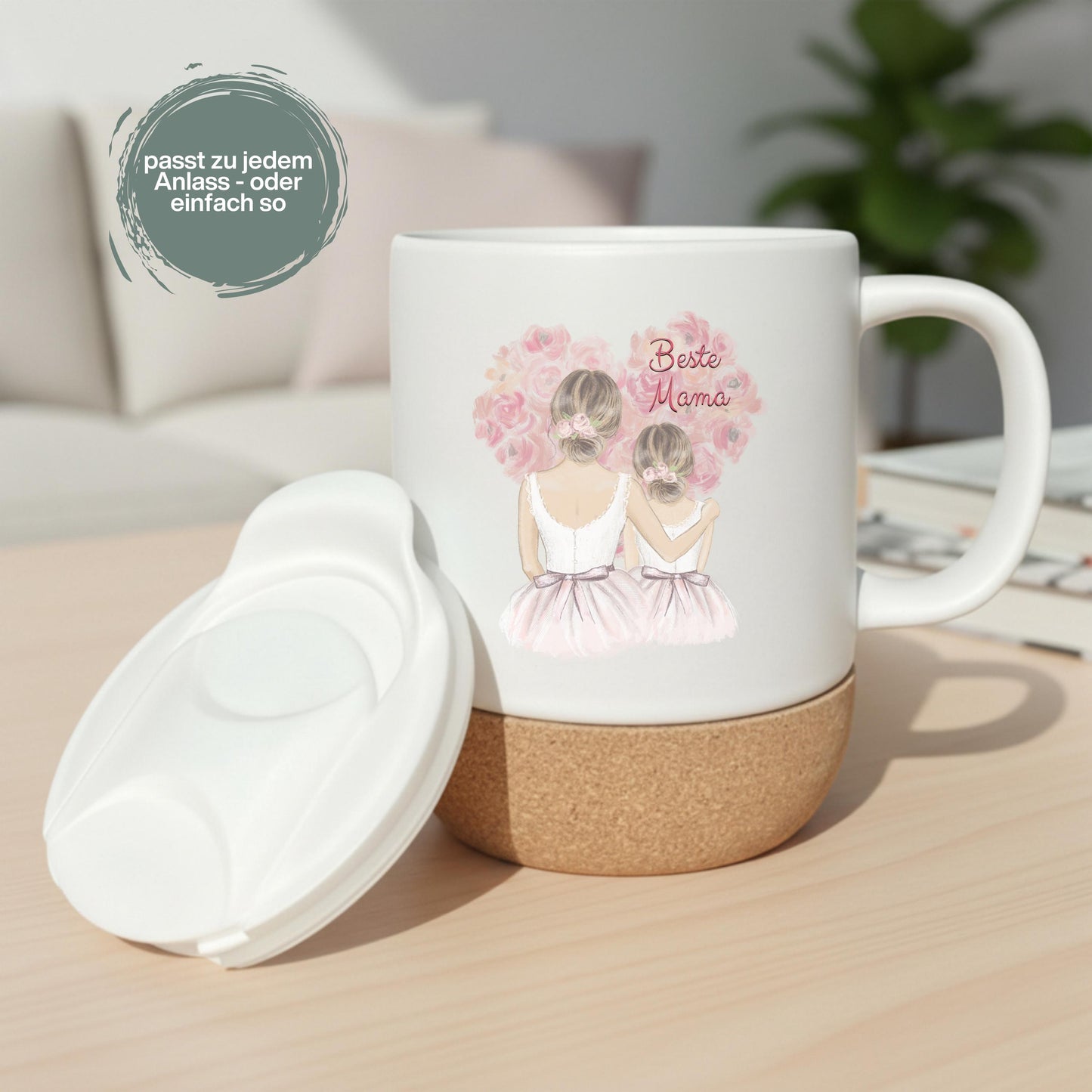 Beste Mama Tasse mit Mama Tochter Motiv | Muttertagsgeschenk Mama Geschenkidee