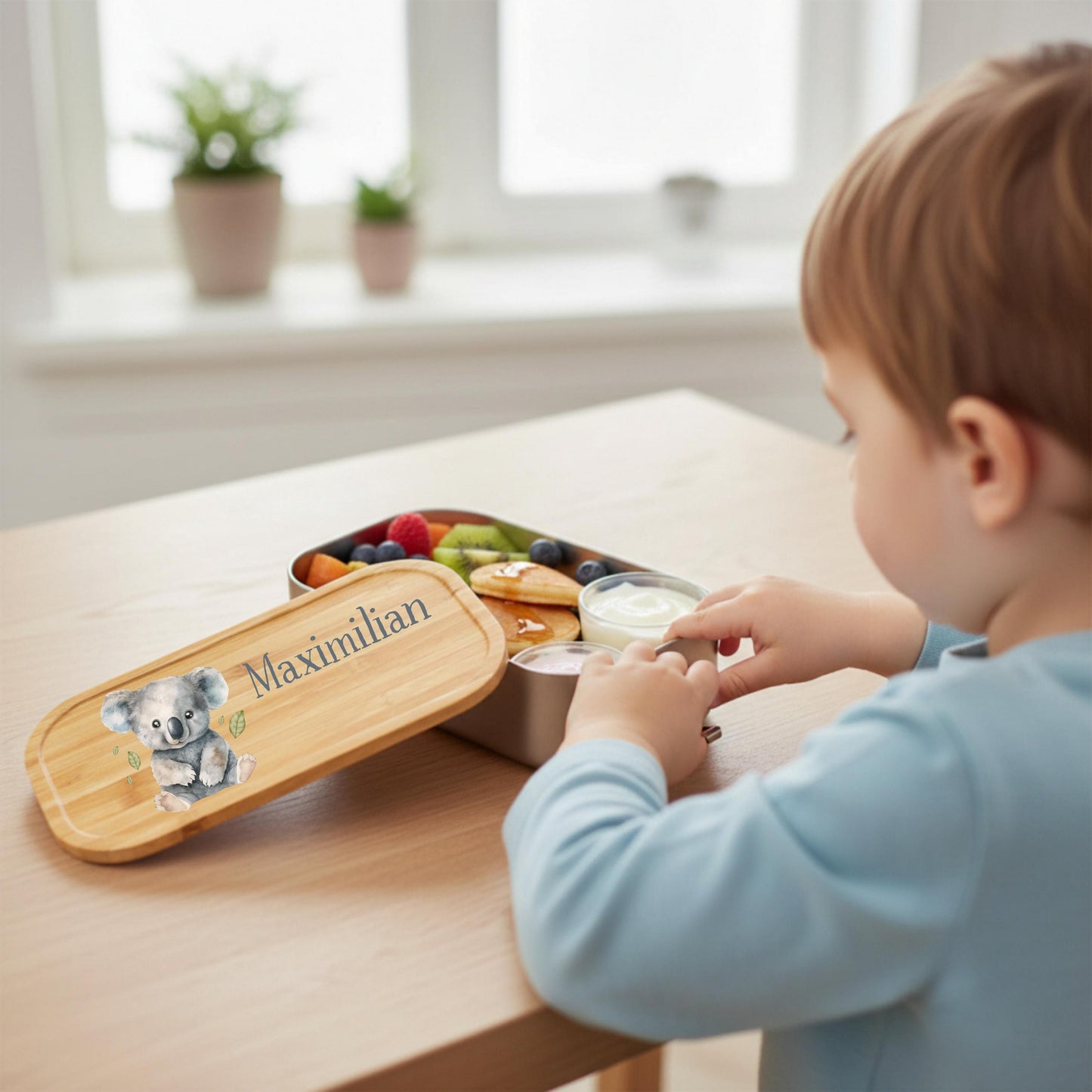 Personalisierte Brotdose Edelstahl Kinder mit Namen | Koala Lunchbox Kindergarten & Schule