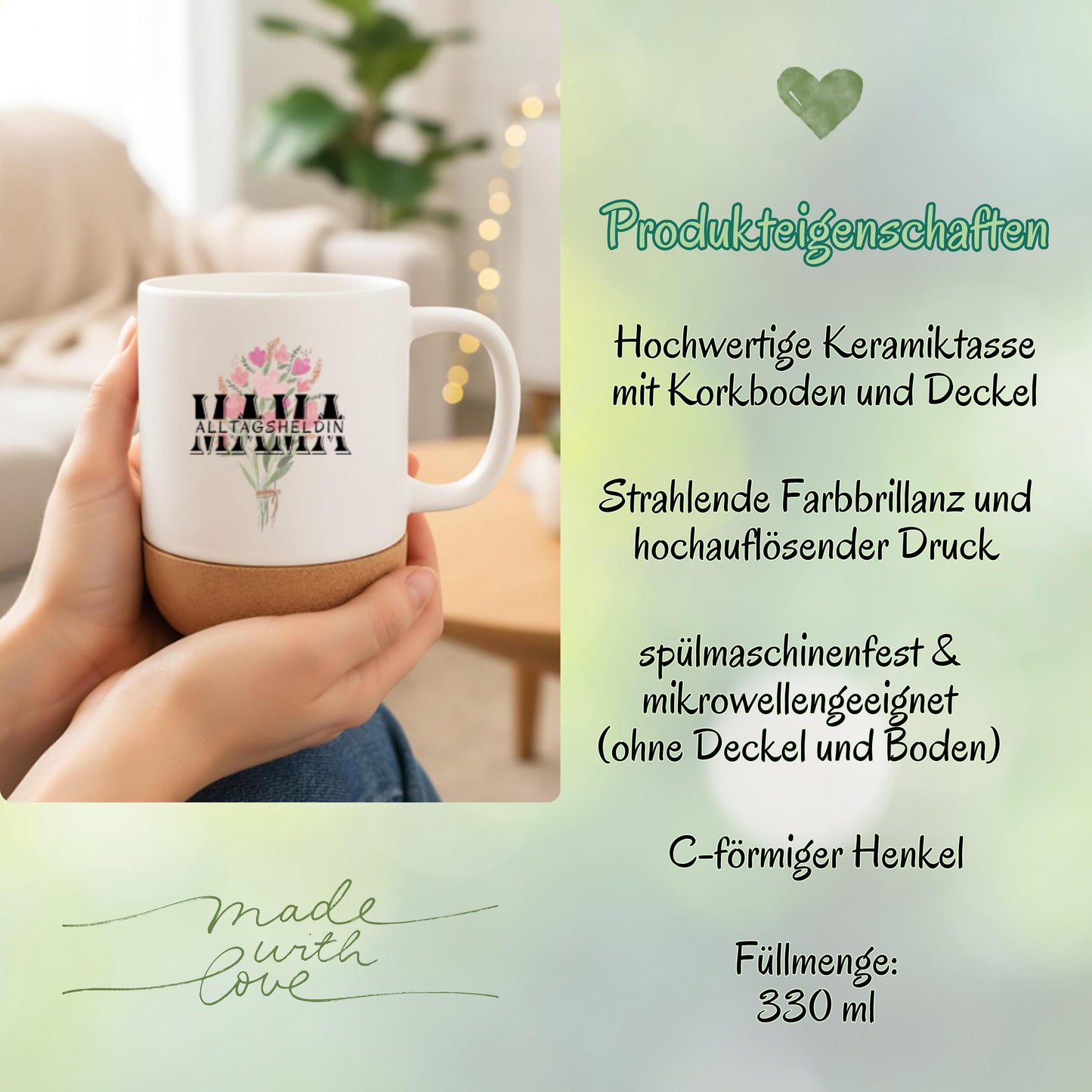 Beste Mama Tasse Alltagsheldin | Muttertagsgeschenk Mama | Kaffeebecher Mama Geschenkidee