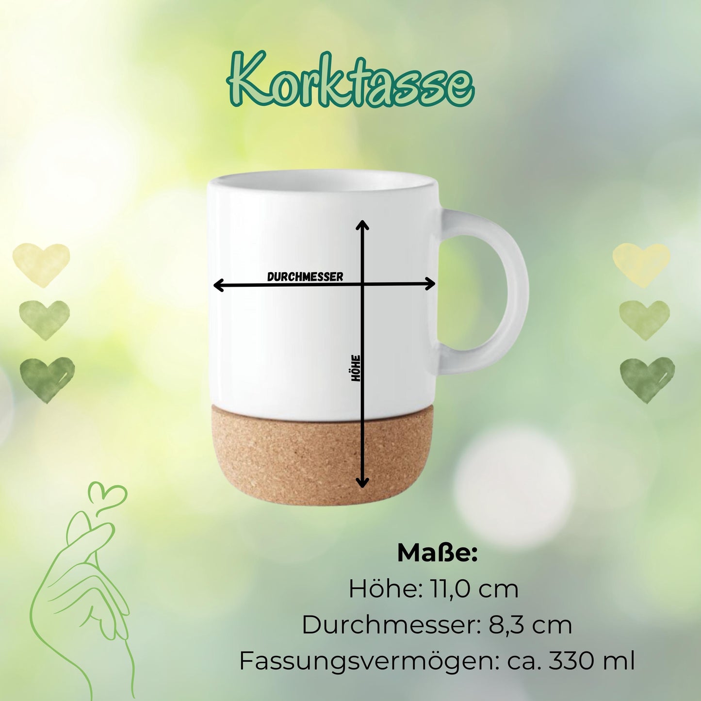 Korktasse Best Mom | Beste Mama Tasse | Muttertagsgeschenk Mama | Geschenkidee Mama Geburtstag