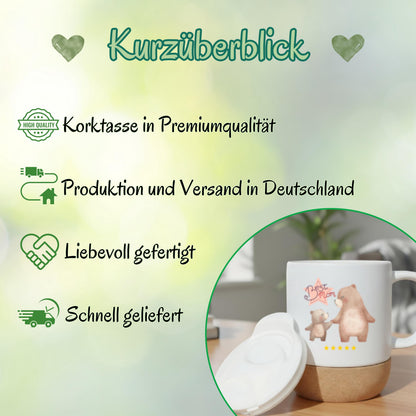 Korktasse Best Mom | Beste Mama Tasse | Muttertagsgeschenk Mama | Geschenkidee Mama Geburtstag