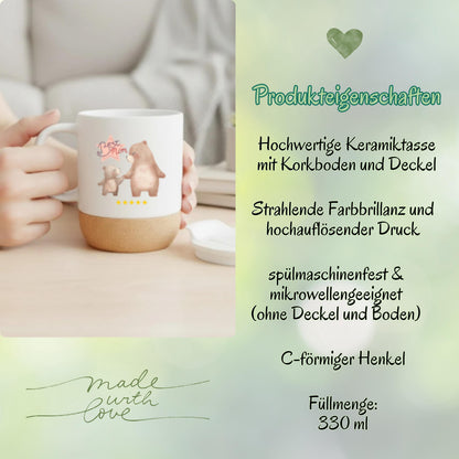 Korktasse Best Mom | Beste Mama Tasse | Muttertagsgeschenk Mama | Geschenkidee Mama Geburtstag