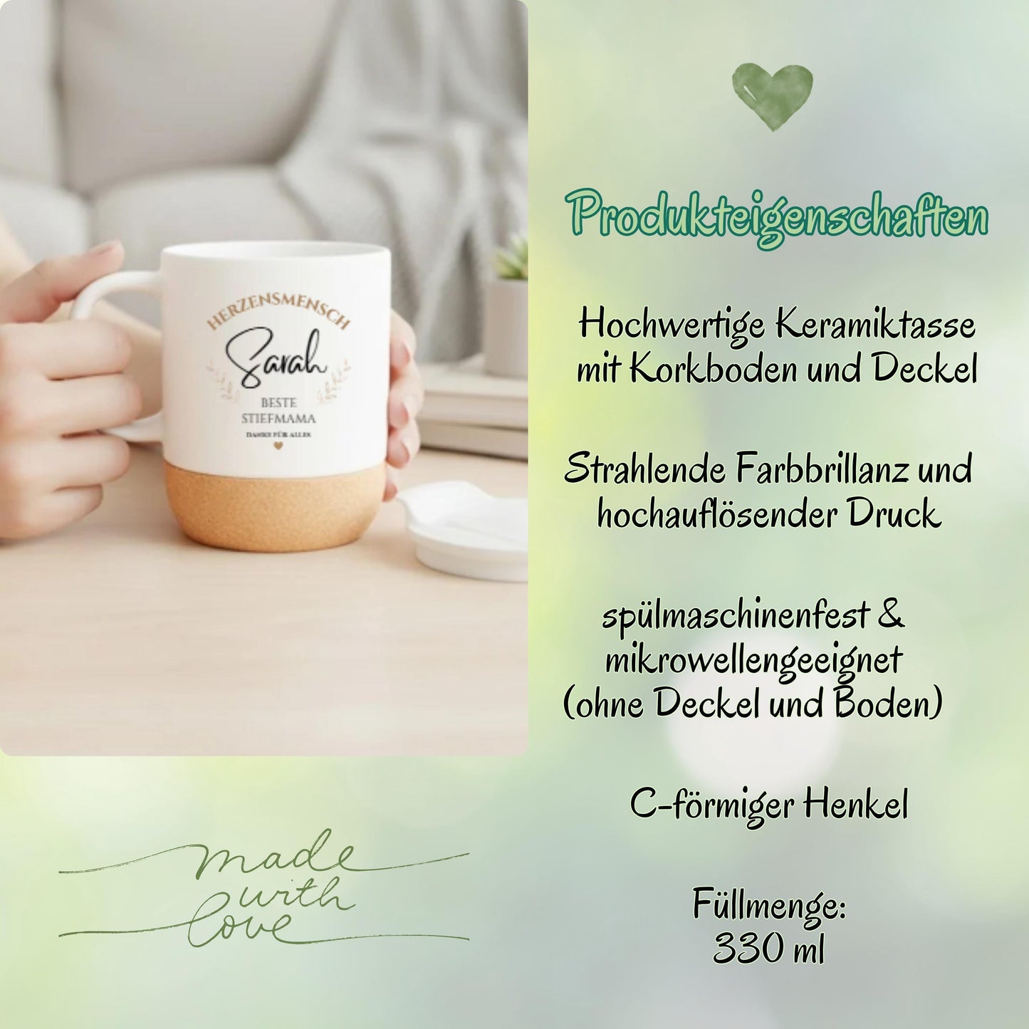 Tasse Beste Stiefmama personalisiert mit Name | Geburtstag Geschenk für Bonusmama