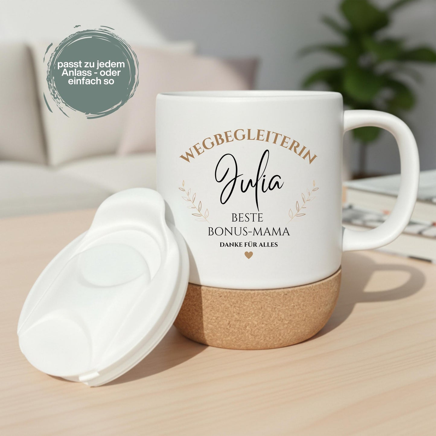 Tasse Bonus-Mama personalisiert mit Namen | Geschenk für Stiefmutter oder Wahlmama zu Weihnachten & Geburtstag