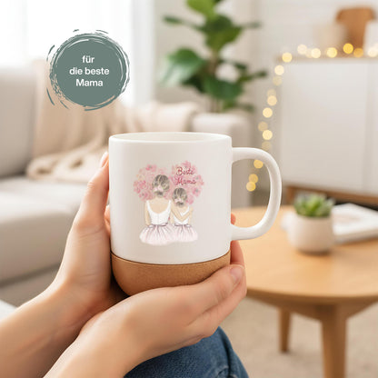 Beste Mama Tasse mit Mama Tochter Motiv | Muttertagsgeschenk Mama Geschenkidee